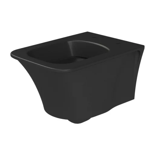 CeraStyle IBIZA fali WC - MATT FEKETE - BEÉPÍTETT bidé funkcióval - perem nélküli