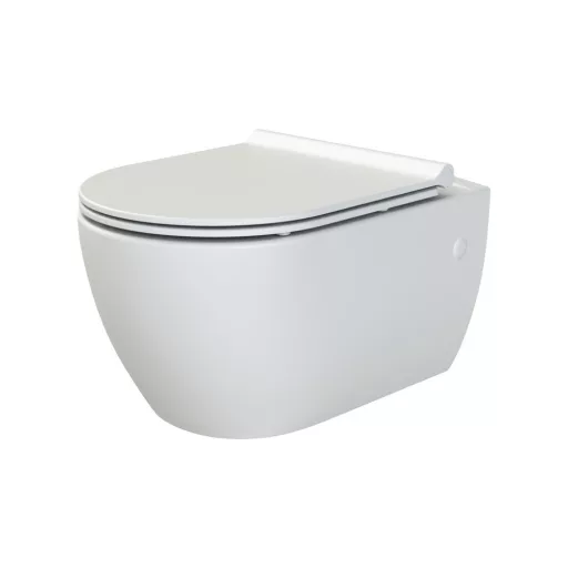 CeraStyle CITY fali WC - MATT FEHÉR- BEÉPÍTETT bidé funkcióval -rimless -perem nélküli