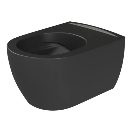 CeraStyle CITY fali WC - MATT FEKETE - BEÉPÍTETT bidé funkcióval - perem nélküli