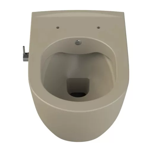 CeraStyle CITY fali WC - MATT BÉZS - BEÉPÍTETT bidé funkcióval - perem nélküli