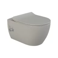   CeraStyle CITY fali WC - MATT SZÜRKE - BEÉPÍTETT bidé funkcióval - perem nélküli