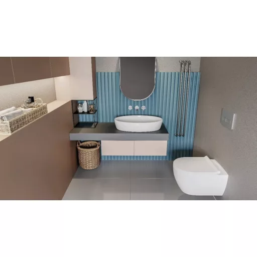 CeraStyle CITY fali WC - MATT FEHÉR - rimless - perem nélküli - rejtett szerelésű