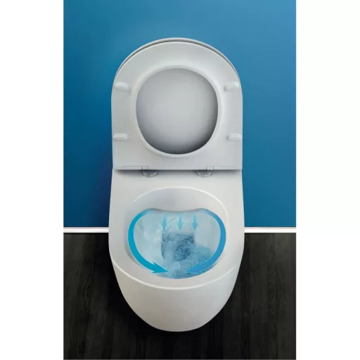 CeraStyle CITY fali WC - MATT FEHÉR - rimless - perem nélküli - rejtett szerelésű