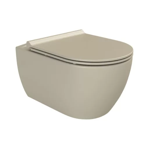 CeraStyle CITY fali WC - MATT BÉZS - rimless - perem nélküli - rejtett szerelésű