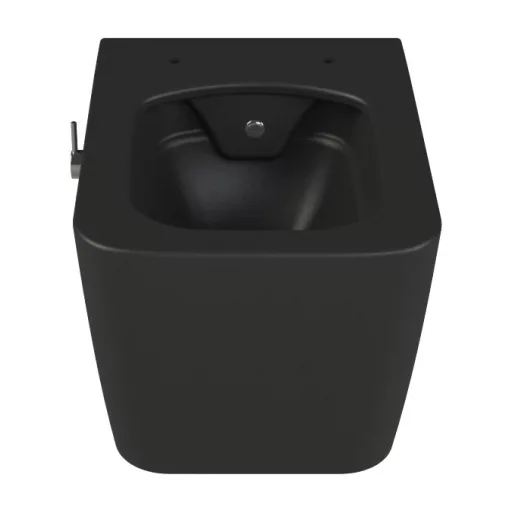 CeraStyle HERA fali WC - MATT FEKETE - BEÉPÍTETT bidé funkcióval - perem nélküli