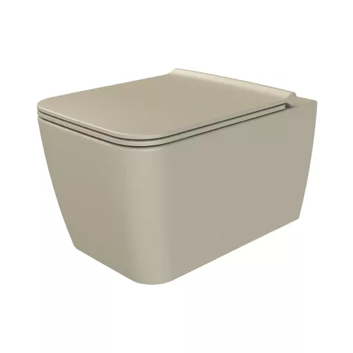 CeraStyle HERA fali WC - MATT BÉZS - rimless - perem nélküli - rejtett szerelésű