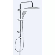   Viva ZEN Zuhanyrendszer szögletes - króm - fejzuhany, zuhanyfej, gégecső - 20 x 20 cm