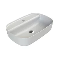   CeraStyle AQUA - PULTRA ültethető - Top Counter - porcelán mosdó - MATT FEHÉR - 60 x 40 cm