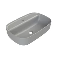   CeraStyle AQUA - PULTRA ültethető - Top Counter - porcelán mosdó - MATT SZÜRKE - 60 x 40 cm