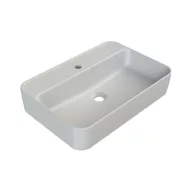   CeraStyle HERA - PULTRA ültethető - Top Counter - porcelán mosdó - MATT FEHÉR - 60 x 42 cm