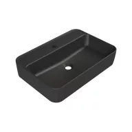   CeraStyle HERA - PULTRA ültethető - Top Counter - porcelán mosdó - MATT FEKETE - 60 x 42 cm