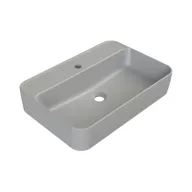   CeraStyle HERA - PULTRA ültethető - Top Counter - porcelán mosdó - MATT SZÜRKE - 60 x 42 cm