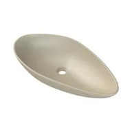   CeraStyle OLIVE - PULTRA ültethető - Top Counter - porcelán mosdó - MATT BÉZS - 60 x 35 cm