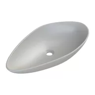   CeraStyle OLIVE - PULTRA ültethető - Top Counter - porcelán mosdó - MATT SZÜRKE - 75 x 38 cm