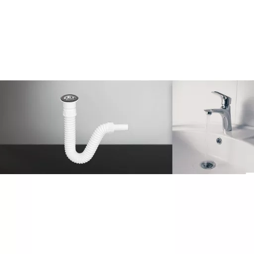 TEXO mosogató szifon flexibilis csővel - Ø 1" x 0,5 m x Ø 40/32 mm