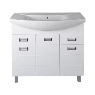   Viva SZQUARE 100 lábon álló fürdőszobabútor Sanovit ZENON 6095 porcelán mosdóval 97 x 51 cm