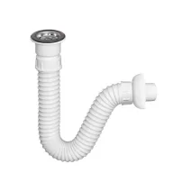   TEXO mosdószifon flexibilis csővel - Ø 5/4" x 0,5 m x Ø 40 mm