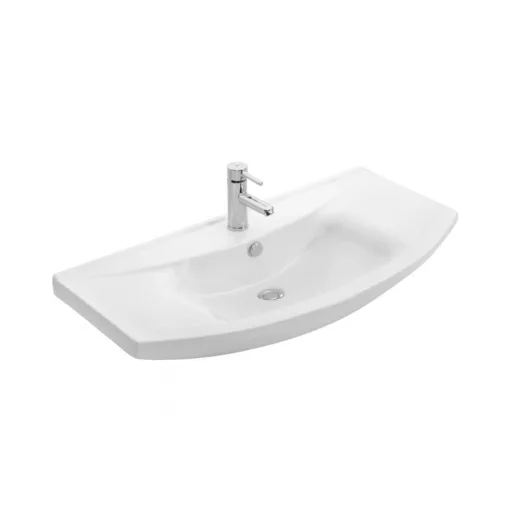 Viva SZQUARE 100 lábon álló fürdőszobabútor Sanovit ZENON 6095 porcelán mosdóval 97 x 51 cm