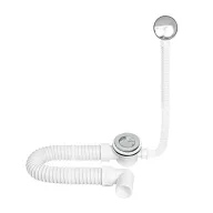   TEXO kádszifon - KRÓM - Klikk - klakk leeresztővel - flexibilis csővel - Ø 5/4" x 0,5 m x Ø 40 mm