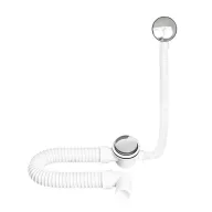   TEXO kádszifon - KRÓM - le- és túlfolyó flexibilis csővel - Ø 5/4" x 0,5 m x Ø 40 mm