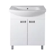   Viva SZQUARE 65 lábon álló fürdőszobabútor Sanovit ZENON 6065 porcelán mosdóval 65 x 47 cm