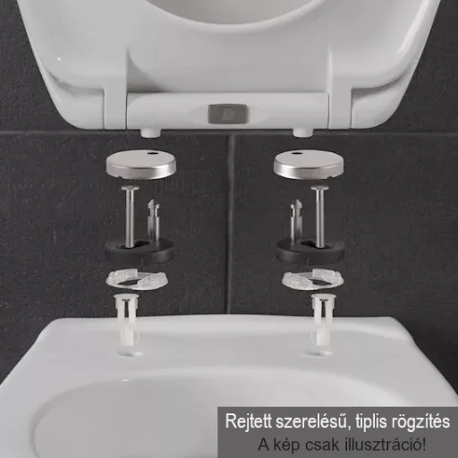 CeraStyle CITY SLIM WC ülőke - MATT FEHÉR - duroplast - lecsapódásgátlós - könnyen levehető