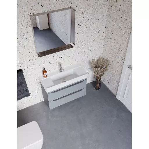CeraStyle SHARP - KESKENY - porcelán mosdókagyló - 85 x 38 cm