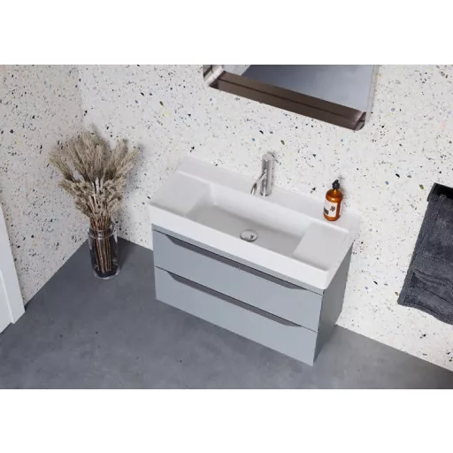 CeraStyle SHARP - KESKENY - porcelán mosdókagyló - 85 x 38 cm